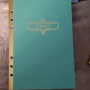 Menu journal/planner